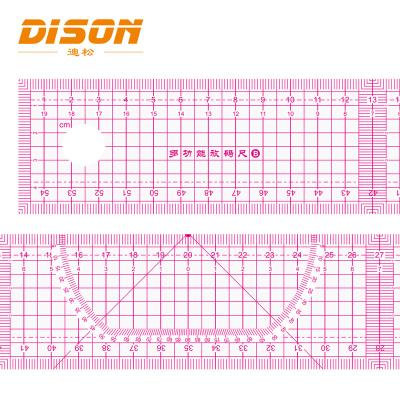 China Garment Shop Plastic Measuring Tool For Sewing Machine French Curve Ruler Flute Patchwork Sewing Feet Work Yardstick Cloth Cutting Rulers for sale