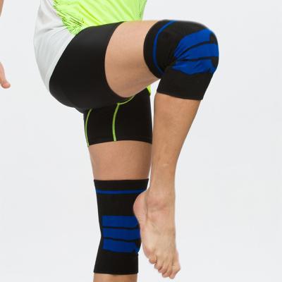 China Supply wholesale protective sports kneepad silicone anti-slip knee brace for basketball, running, fitness sports gear for knitting hot sports kneepads for sale
