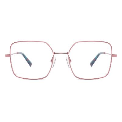 China Fashionable Highest Quality Big Fashionable Glasses With Alert Metal Alloy Frame for sale