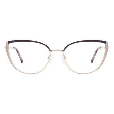 China Fashionable Hot Selling Women Fashion Eyewears Metal Eye Glass Optical Frames for sale