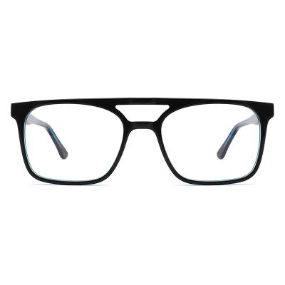 China Fashion Acetate Square Glass Frames Mens Womens Optical Glass Frames for sale