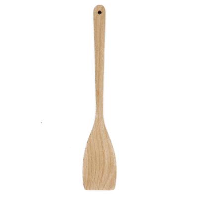 China Smooth Healthy Edges Non Stick Beech Durable Kitchen Cooking Household Set Ware Wooden Spatula for sale