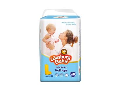China Wesburgbaby Printed Disposable Diaper Baby Diaper Pants Baby Diapers China Wholesalers Brand for sale