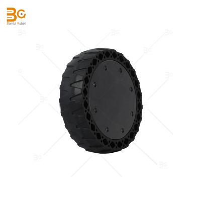 China Polypropylene Bambi Indoor Robot Hub Motor Food Delivery Robot Drive Wheel Robot Motor Servo Wheel for sale