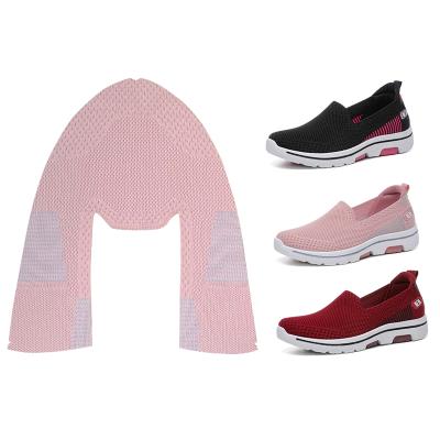 China Women fabric vamp shoe upper breathable semi finished material shoes upper knit fabric shoe uppers for sale