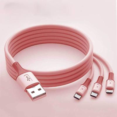 China High Quality Wholesale Custom Cheap Fast Charging Speed Usb Phone Data 3 In 1 Cable For Mobile Phones for sale