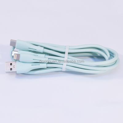 China Fast Charging Speed Factory Directly Selling Usb Charging Multi Fast Charging Multi Charger Data 3 In 1 Cable for sale