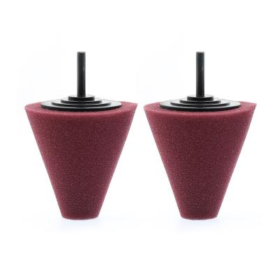 China Car Polishing 3inch maroon heavy cut car wheel cleaning corn car drill machine corn polishing pad for sale