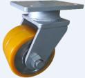 China 7.5 Inches Swivel Radius Plate Mounting Caster With Double Ball Bearing for sale
