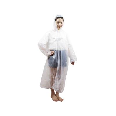 China Bachelorette Raincoats 2022 Cheap Unisex Portable Long Sleeve Pe Transparent Raincoat Disposable Raincoat for sale