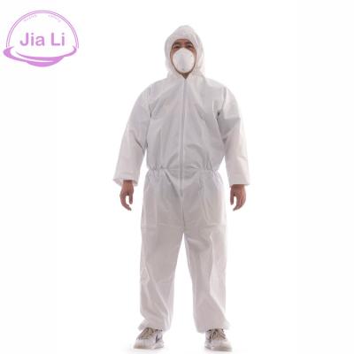 China High Density Cloth Antistatic Disposable Coverall PP/PE/SMSmicroporous Protective Suit PP/PE/SMSmicroporous With Hood Without Feetcover for sale