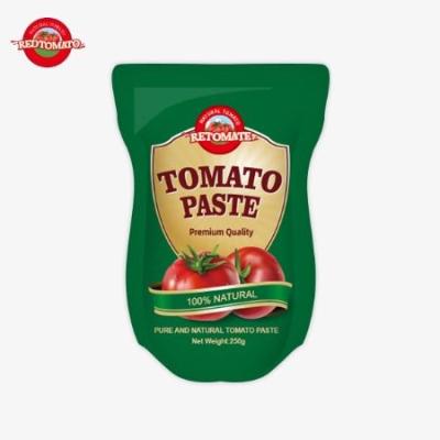 China De stand-up zak bestaat uit 250 gram zoete en pittige tomatenpasta met een zuiverheid van 30% tot 100%. Te koop