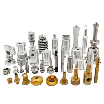 China Brass CNC automatic lathe machining five-axis walking machine machining long axis turning and milling composite hardware machining for sale