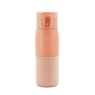 China New products PORTABLE on wall allibaba hydrogen termos water bottle double stainless steel insulated water bottle with silicone sleeve for sale