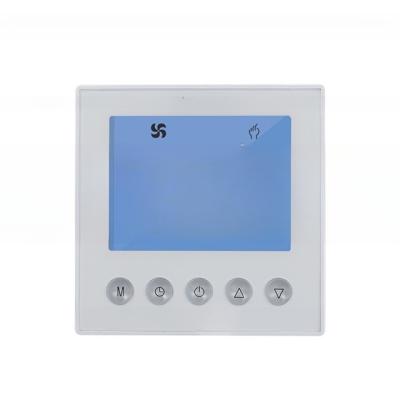 China Square Shaped Blue Backlight Room Wifi Thermostat for Air Conditioning for sale
