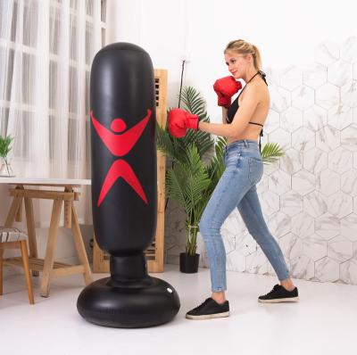 China Fast Speed Durable Adult Relax Training Exercise PVC Inflatable Free Standing Bag Punching Kick Tumbler Punching Bag Equipment Sandbag for sale