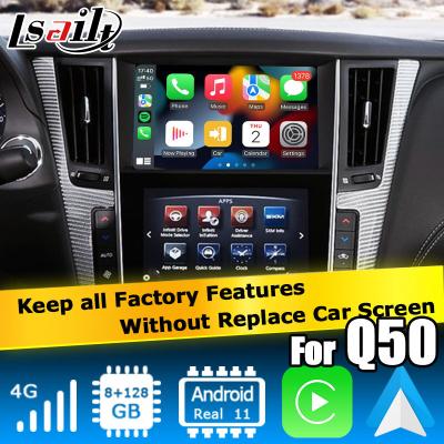 중국 GPS 카플레이 인터페이스, 8+128GB 안드로이드 11 네비게이션 박스 인터페이스 인피니티 Q50 / Q60 판매용