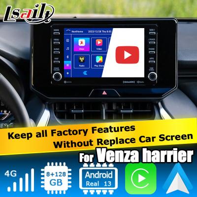 China Toyota Harrier Venza Android 13 Multimedia-Videooberfläche 2019-derzeit drahtloses Carplay Android Auto zu verkaufen
