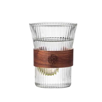 Chine Pot en verre de verrerie résistante à la chaleur ultra-légère avec 400ml en bambou inodore à vendre