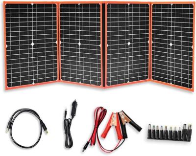 China 80W Portable Solar Panel Foldable Backpacking Lightweight Charger For Outdoor for sale