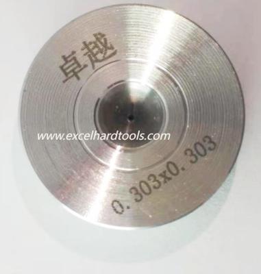 China 0.303mm square hole Polycrystalline Diamond wire drawing die for metal wire drawing for sale