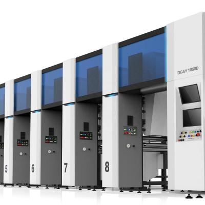 China 8 AXIS Plastic BOPP Film ROTOGRAVURE Printing Machine 8 AXIS Color 800MM Width Factory Plastic Automated High Speed PLC Power Line for sale