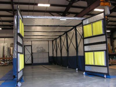 China CoatTech Retractable Spray Booth For Industrial Efficiency , Retractable Paint Booth for sale