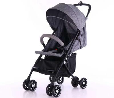 China canvas 4 in 1 fold baby stroller with large basket esay stock baby stroller for sale