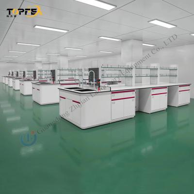 China Crie um espaço funcional de laboratório com banco de ilha de laboratório personalizado e alças personalizáveis à venda