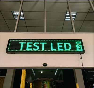 China Semi-outdoor P10 DIP546 Single Color Semi-outdoor Message Scrolling Led Sign for sale