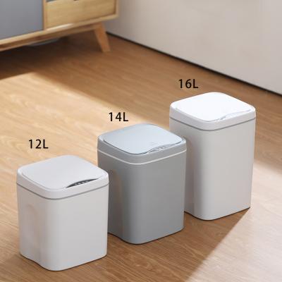 China 2021 New 12L/14L/16L Automatic Intelligent Sensor Bin 12L/14L/16L Sustainable Electric Waste Plastic Bins PP Smart Sensing Eco-friendly Home Dust for sale
