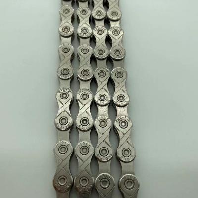 China Silver Bike Chains Bicycle Wholesale 10 Speed Stainless Steel Rust Proof Half Road Bike Cavity for sale