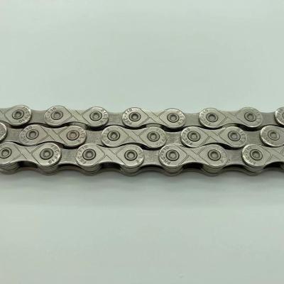 China 2021 Road Bike Style 10 Speed Bike Chains Silver Bicycle Antirust Stainless Steel Half Hollow for sale