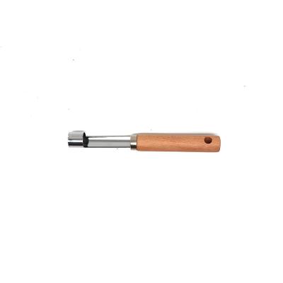 China High Viable Commercial Grade Food Grade Stainless Steel With Handle Core Core Remover Apple Fruit Wood Hollow Punch for sale