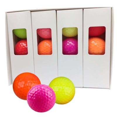 China Two-layer colorful golf practice ball with 12pcs in one packing box divided into four box Inner diameter: 42.6-42.8mm for sale