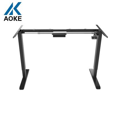 China Wholesale Set (Height) Adjustable Home Furniture Table Black Folding Steel Motorized Single Motor Computer Desks for sale