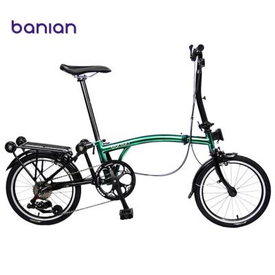 China New Fashion Chrome-Molybdenum Steel Frame Aluminum Alloy Rim 16 Inch 9 Speed Triple Folding Portable Bicycle Bicycle With High Quality for sale
