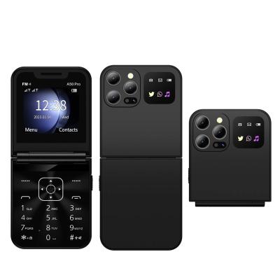 Κίνα A50 Pro Flip κινητό τηλέφωνο διπλή κάρτα SIM ηχογράφηση κλήσης ταχύτητα κλήση φακό μαγική φωνή 2.4
