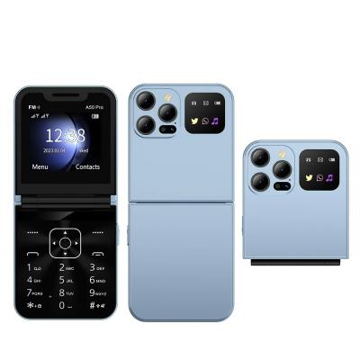 China A50 PRO 2G Feature Phone Flip Design Speed Dial Blacklist LED zaklamp Te koop