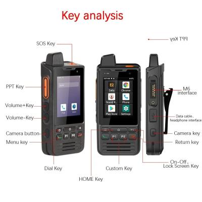 China UNIWA F60 Zello Walkie Talkie IP68 Smartphone Android 9 2.8'' 1+8GB FM Radio 5300mAh 4G PTT GPS for sale