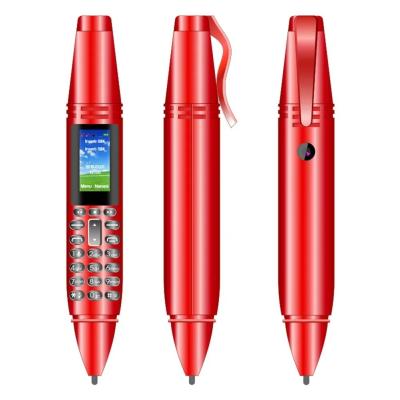 China AK007 Mini Mobile Phone 2G Feature Phone 0,96 inch OLED Display Draadloos FM Radio Pen Style Te koop