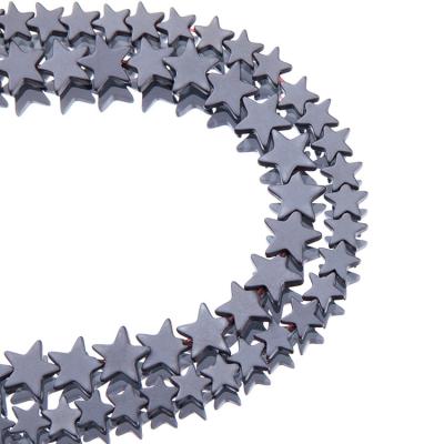 China Geometry star hematite beads/flat five-pointed headwear clothing jewelry/loose beads can be customized for sale