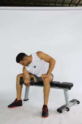 China Flat Bench Steel Weight Training Equipment With Plate Foldable Barbell For Home Use Versatile Bench Press for sale