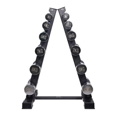 China Training Bodybuilding Steel Metal Dumbbell Rack Multifunctional Foldable for sale