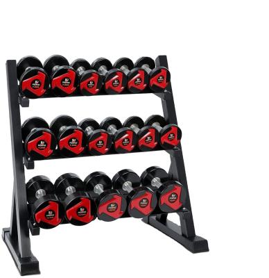 China Strength Training Three Layer Dumbbell Rack Fitness Equipment Commercial for sale