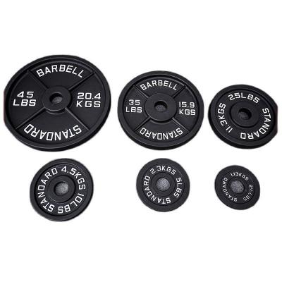 China Durable Cheap Commercial and Home Use d Round 5kg 10kg 20kg 50kg Cast Iron Barbell Weight Lifting Plate for sale