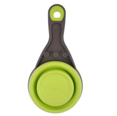 China Clip Dog Cat Food Folded Food Scoop Spoon Multifunctional Viable Sealing Bowl for sale