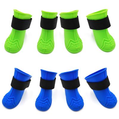 China Durable Waterproof Dog Shoes Pet Rain Shoes Cheap Anti-slip Comfortable Dog Rubber Boots Waterproof Dog Shoes for sale