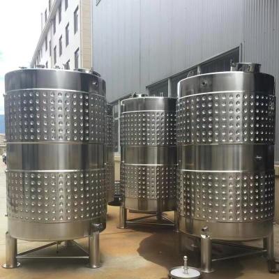 China Dimple Type Jacketed Fermentation Tank brillante de acero inoxidable 50l para el vino de la uva de la fruta en venta