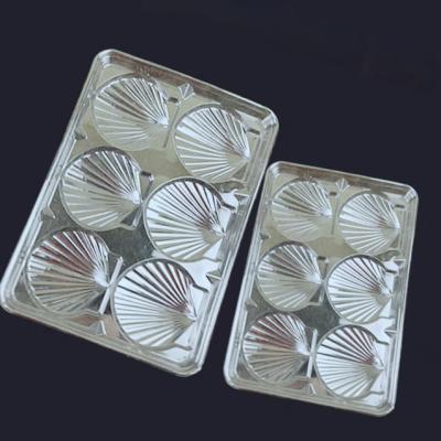 China Custom Muschelchen Kunststoff Transparent 6 8 Hohlraum PET-Tablett 500g Kunststoff Meeresfrüchte Verpackung Einfügen Tray zu verkaufen